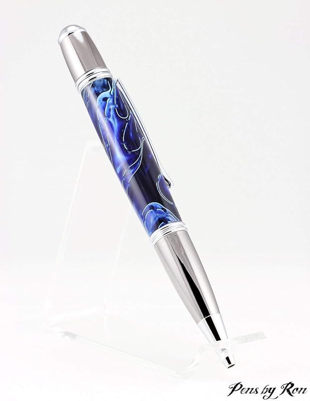 Twist to open ballpoint pen with a beautiful resin and