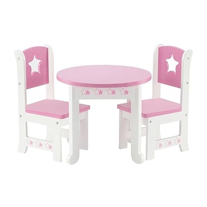 Amazon.com: 80 Inch Doll Furniture | Lovely Pink and White Table and ...