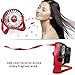 WIOR Quieter Desktop Fan, Aromatherapy Essential Oil Fan to Blow Fragrant Wind, Portable Mini Personal Fan with 4 Speeds Desk Fan Powered by USB or Rechargeable Battery for Office, Table, Travel (Red)
