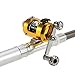 Lixada Pen Fishing Rod Reel Combo Set Telescopic Pocket Fishing Rod Pole + Reel Aluminum Alloy Fishing Line Soft Lures Silver