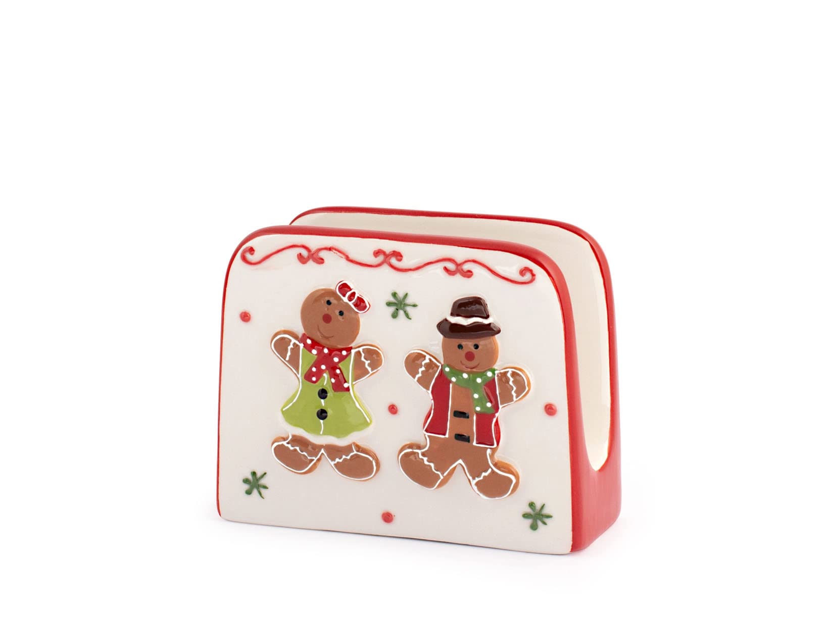 H&H Gingerbread Napkin Holder, Ceramic