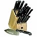 Ronco KN3005BLGEN Rocker Knife & Block Set, 20 Piece, Brown/Black