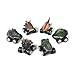 LTCtoy Dinosaur Toys for Boys - Pull Back Dinosaur Cars (6 Pack),Animals Dino Toys,Dinosaur Cars with Big Tire Wheel for 3-15 Year Old Boys Girls Racing Gifts for Kids,Including T-rex, Triceratops