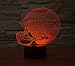 FLYMEI 3D Optical Illusion Desk Lamp Unique Night Light for Home Decor 7 Colors Changing USB Powered Touch Button LED Table Lamp - BEST Gift for Kids/ Friends/ Birthdays/Holidays (Football Helmet)