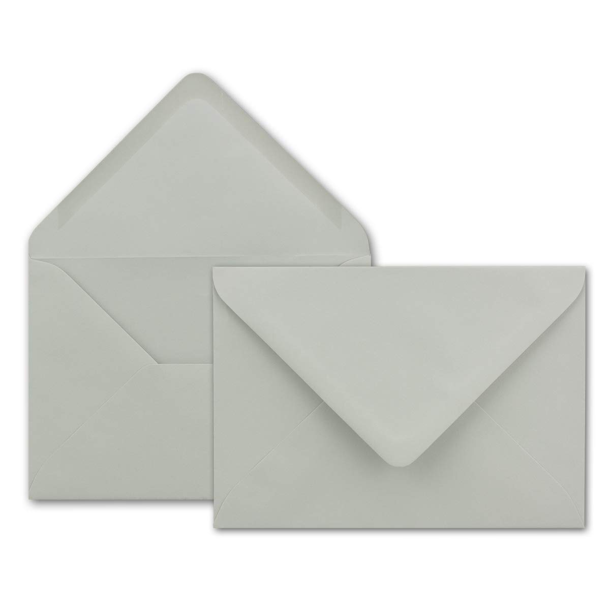 Neuser FarbenFroh 80g/m², B6 envelopes, 175 x 125 mm, Wet Sealing Gesamtparent 25 Umschläge Light grey