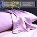 Silk Pillowcase for Hair and Skin with Hidden Zipper, Ravmix Both Sides 21Momme Mulberry Silk Cooling Pillow Case Standard Size 20×26inches, 1PCS, Light Purple