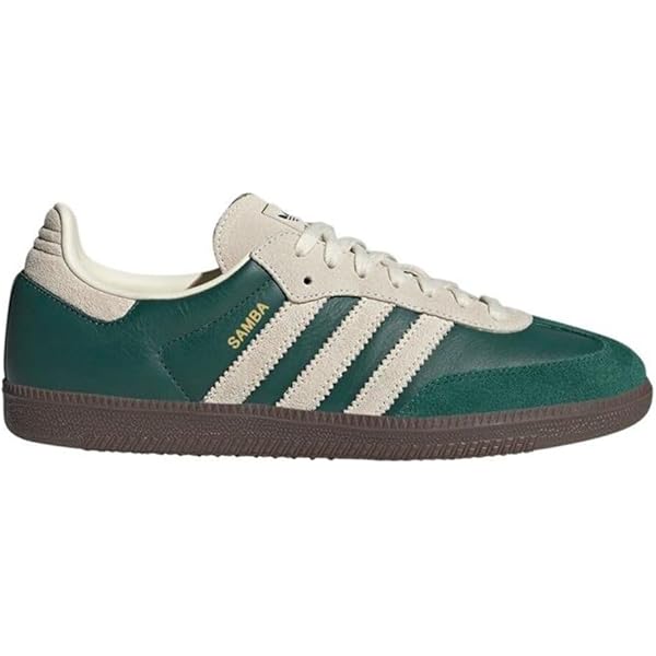 Amazon.com | adidas Samba Og Women's 3-Stripes Retro Contrast 70S Trainers ( Green, US 5) | Fashion Sneakers
