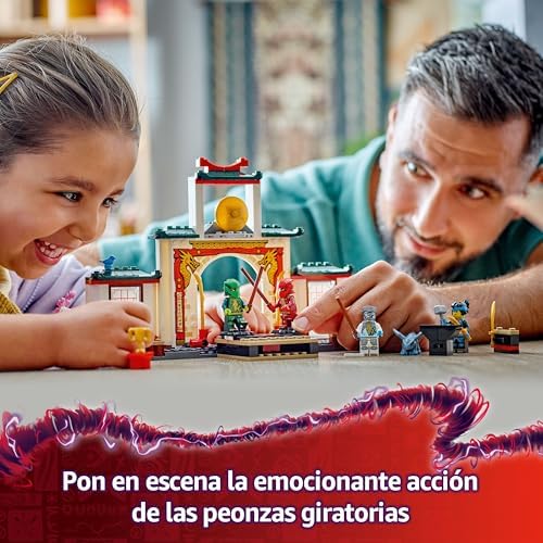 Ninjago Templo Ninja del Spinjitzu Maqueta de Construcción con 4 Minifiguras de Zane, NYA, Kai y Lloyd con Armas Ninja y Dragón de Juguete, Regalo para Niños y Niñas de 4 Años o Más 71831