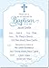 30 Baptism Invitations Boy with Envelopes (30 Pack) - Religious Christening Celebration Invites - Fill In Style