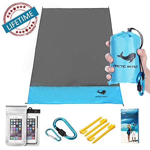 Beach Mat Sand Free Folding Outdoor Beach Blanket Portable Adults Cover Waterproof Extra Large 79″ X 55″ Quick Drying, Magical Lightweight Durable Tarp Compact, Fit Picnic, Hiking, Camping
