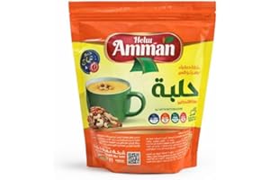 Heluu Amman Instant Sahlab Mix with Nuts Flavor – Traditional Middle Eastern Hot Drink Powder – Quick Preparation Dessert Bev