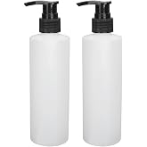 Massage Oil Dispenser Bottle, 250ml Plastic Pump Dispenser Bottles Refillable Cream Shampoo Pump Dispenser for Massage Oil He