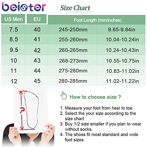 Beister Mens Summer Garden Clogs Mules, Anti-Slip Water Shoes Breathable Sandals Slippers Outdoor, Beach - Thumbnail 7