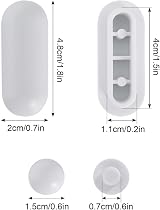 Colexy White Universal Toilet Seat Buffer Set WC Dampening Bumper Gasket view 2