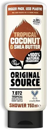 Original Source Coconut & Shea Butter Shower Gel 750 ml Natural Fragrance Vegan view 1