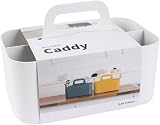 BLUE GINKGO Stackable Organizer Caddy White Rectangular 5 Compartments