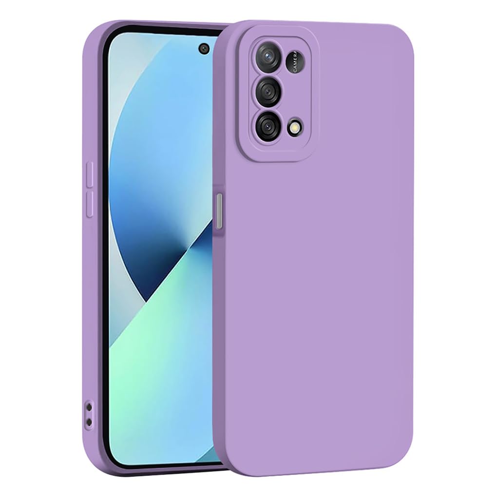 SEAHAI Case for OPPO Find X3 Lite, Ultra Thin Premium Soft Silicone Phone Cover with Thickened Camera Protection Design, Shockproof TPU Bumper Fashion Case Cover - Purple