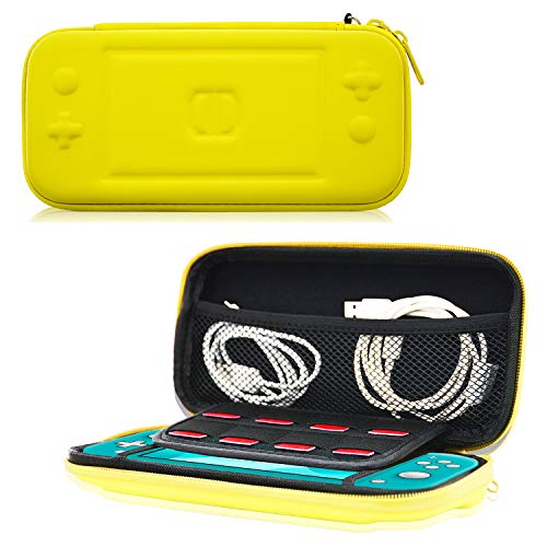 ACdream Carrying Case for New Switch Lite 2019 Release, Protective Travel Carrying Pouch Bag for Small Nintendo Switch Lite 5.5 inch, 8 Game Cards Console & Accessories, Yellow
