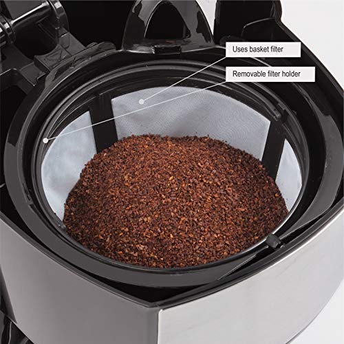 Betty Crocker BC-2809CB Kaffeemaschine für 12 Tassen, Edelstahl, mehrfarbig – Bild 7