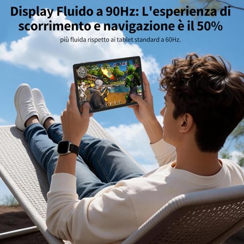 11 Inch Android 16 Tablet on Offer, 90Hz Display, 24GB(6+18) RAM 128GB ROM (2TB TF), Gemini AI Built-in, 8000mAh, 13MP + 8MP, Face ID, WiFi, GPS, IPS Eye Protection, 4 Year Warranty