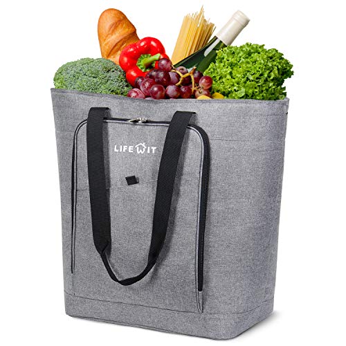 Lifewit Jumbo Reusable Grocery Shopping Bags Foldable Tote Insulated