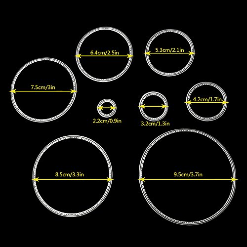 image for MUMULULU Round Circle Metal Die Cuts Cutting Dies Embossing Stencils T