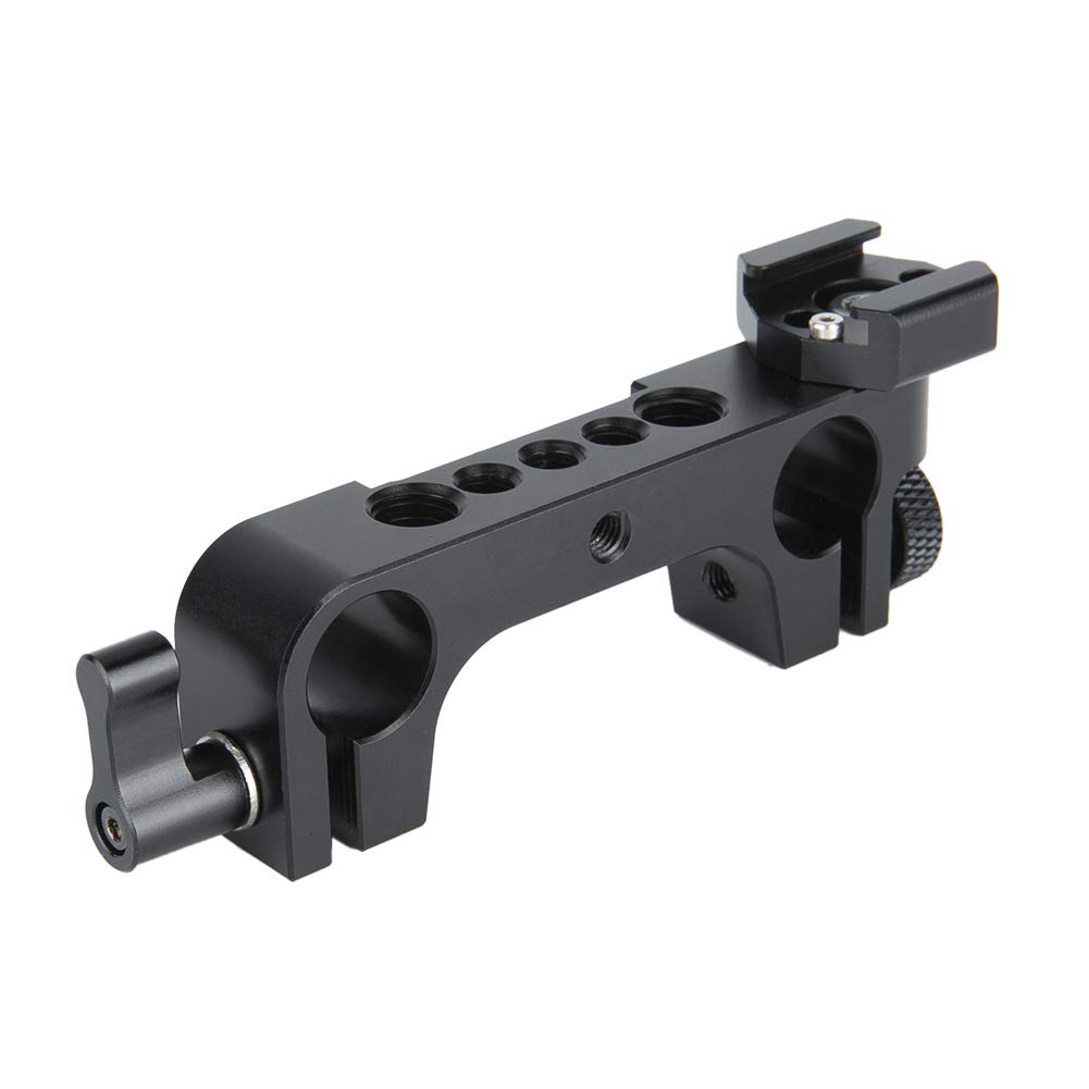 NICEYRIG 15mm Rod Clamp with Cold Shoe mount Adapter for Camera Rig 15mm rail system