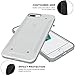 iPhone 7 Plus/iPhone 8 Plus Case, Poetic Quarterback [Corner/Bumper Protection][No Bulk][Dual Protection]- Stylish PC+TPU Protective Case for Apple iPhone 7 Plus/iPhone 8 Plus White/Gray