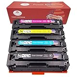 Toner Kingdom Compatible with HP 201X (1 Black, 1 Cyan, 1 Yellow, 1 Magenta) CF400X CF401X CF402X CF403X Toner Cartridges for HP Color LaserJet Pro MFP M277dw M277n M252dw M252N - 4 Pack, High Yield