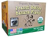Wet Noses All Natural Dog Treats, Made in USA, 100% USDA Certified Organic, Non-GMO Project Verified (5 Lb, Peanut Butter & Banana)