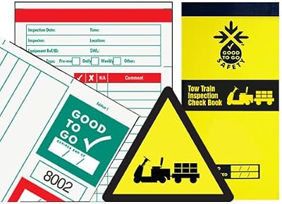 Good to Go Safety 51357 Tow Tractor Inspection Check Book 25 Checklists
