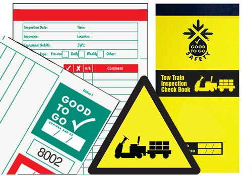 Good to Go Safety 51357 Tow Tractor Inspection Check Book - 25 checklists