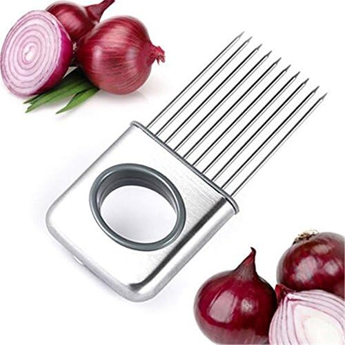 Stainless Steel Onion Holder fork Kitchen Utensil Accessories Vegetable Holder Tools Tomato Potato Cutter With Non-Slip ABS Handle