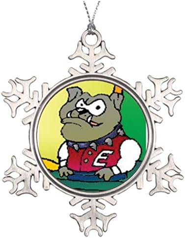 Personalised Christmas Tree Decoration Big mean bulldog in school Cool Snowflake Ornaments Bulldog