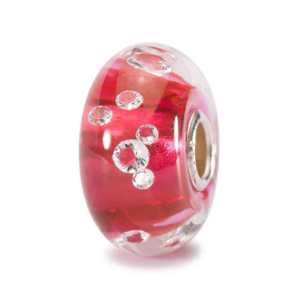 Trollbeads Glass Bead The Diamond Bead, Pink