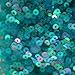 4mm Flat Round Sequin Paillettes ~ Peacock Teal Blue Green Frost Iridescent Rainbow ~ Loose Sequins