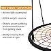 Play Platoon Spider Web Tree Swing - 40 Inch Diameter, Fully Assembled, 600 lb Weight Capacity, Easy to Install, Warm Multi Color