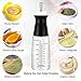 Salad Dressing Shaker Elegant Life Come with Mixer and Measure Marking BPA FREE Glass Salad Dressing Container (Black)
