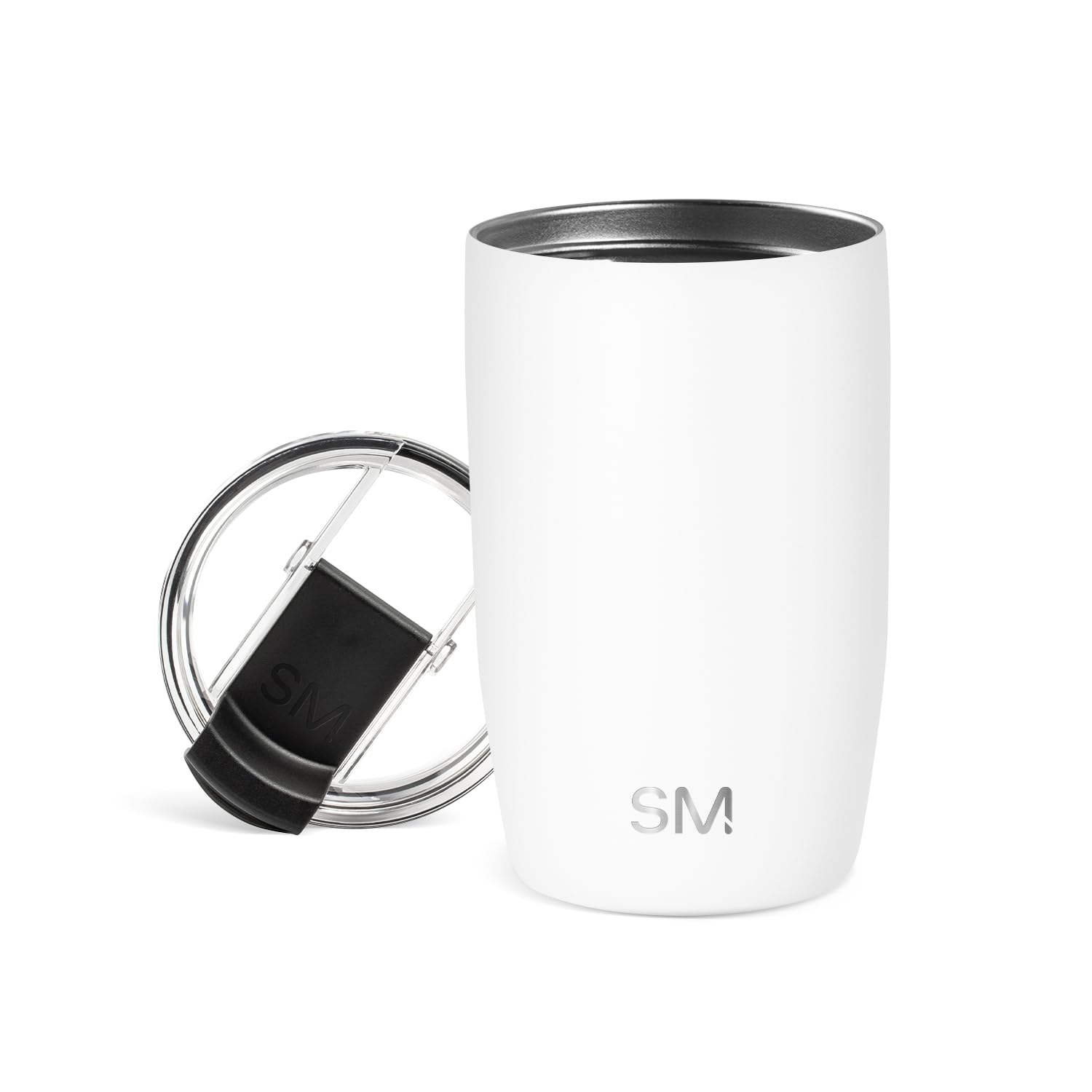 Simple Modern Travel Coffee Mug Tumbler with Flip Lid | Insulated Stainless Steel Iced Coffee Cup | Gifts for Women & Men | Voyager Collection | 350ml | Winter White