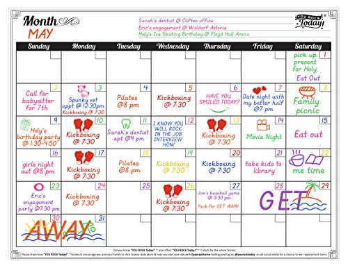 2 Erase+Magnetic+Monthly+Calendar+Grocery