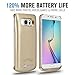Elebase Note 5 Battery Case, External Rechargeable Charging Pack,4200mAh Protective Portable Backup Charger Case Power Bank for Samsung Galaxy Note 5(Gold)