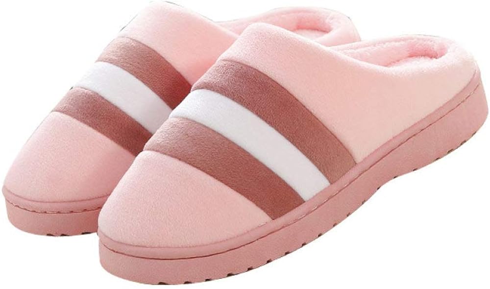 Chaussettes-Pantoufles D’Hiver Velours Épaisses Antidérapantes – Hautes, Douces, Pour Femmes Et Couples (Deep Pink, 43-44)