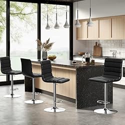 NicBex Swivel Bar Stools Modern PU Leather