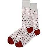 Hot Sox Men's Paper Airplane Crew Socks 1 Pair, Grey, Men's 6-12 Shoe