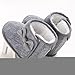 Annnowl Baby Snow Boots Knitted Crib Shoes with Bow 0-18 Months (6-12 Months, Grey)