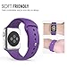 MoKo Apple Watch Series 3 Band, Soft Silicone Replacement Sports Band for iWatch 38mm 2017 series 3 / 2 / 1, PURPLE (Not fit 42mm Versions)