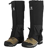 UNIQOCK Gaiters for Hiking Waterproof, Leg Gaiters with Upgraded Zipper Design, Lightweight Shoe Gaiters for Men Women, Dirt-Proof Ripstop Hiking Gaiters, Breathable Boot Gators for Hunting