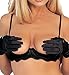 Shirley of Hollywood Plus Size Scalloped Embroidery Shelf Bra (331), Size 38, Black