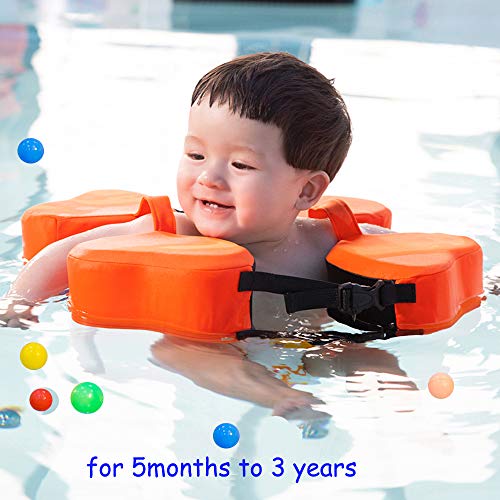 V Convey 5M to 3Y Old Baby Pool Float 2020 New Shoulder Non-Inflatable Float Infant Solid Swimming Float Classic Swim Trainer Relaxing Pool Float Children Swim Training Aid Swimming Ring - Thumbnail 3