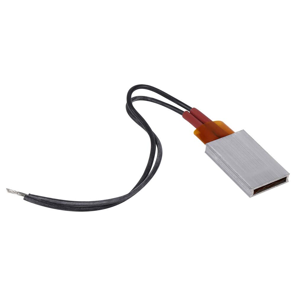 Jadeshay PTC Thermostat Heater Plate, AC/DC 12V PTC Heating Element Thermostatic Constant Temperature Aluminum Shell Ceramic Heating Plate Air Heater (2-5W 80°C)